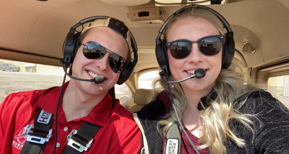 Jake and Sam in the cockpit